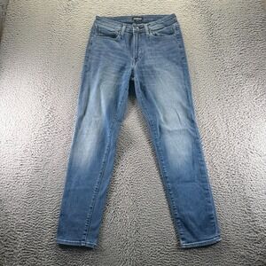 Express Jeans Men's 30x30 Blue Cotton Denim Skinny Leg Workwear Faded Stretch